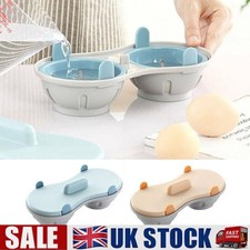 Egg Cooker Boiler Double Cup Poacher Eggs Cookware Steamer Maker Poach Microwave