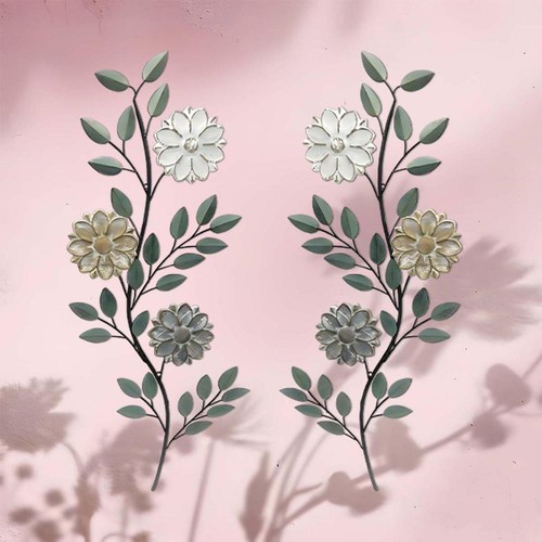 Flower wall art metal leaf - art,