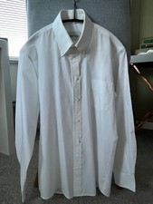 Iconic "Jump the Gun" White Mens Slim Fit Shirt - 15.5 collar