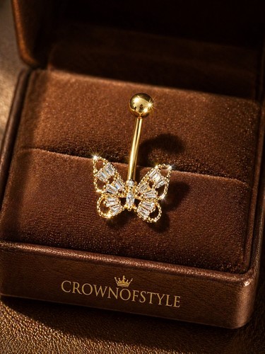 18k gold plated - plated, butterfly