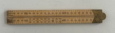 Vintage Rabone Chesterman No 1161 Boxwood & Brass Folding 1 M Rule