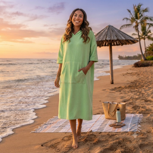 Womens beach robe 100 terry - 100%,