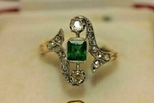 Vintage Art Deco Emerald Lab