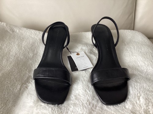 Zara black genuine leather - zara,