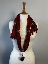 Burnt Orange Scarf Necklace