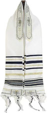 Men Women Messianic Tallit Prayer Shawl, Jewish Christian Tallits with Tzitzit
