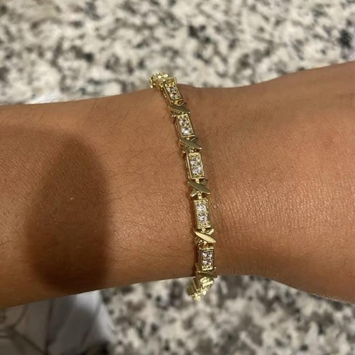 Gold tennis bracelet - tennis,
