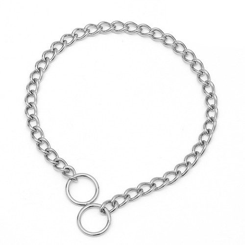 Stainless steel dog choker - stainless,
