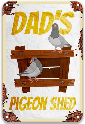 Dad pigeon shed tin metal - pigeon,