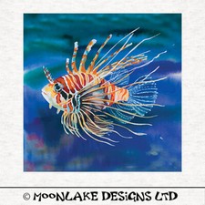 Aquarium lion Fish watercolor