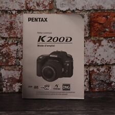 Pentax K200D Original Operating Manual ( Mode d'emploi ) (French)