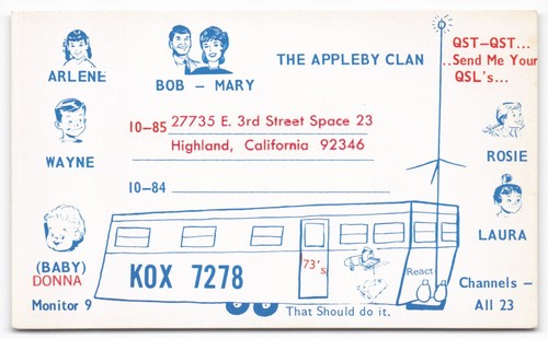 Vintage qsl postcard appleby - postcard,