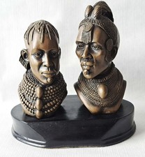 AFRICAN MAASAI WARRIOR BUSTS