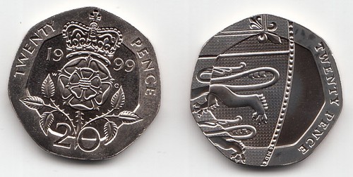 Twenty pence coins 20p - uk,