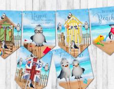 Beach Hut Bunting Novelty