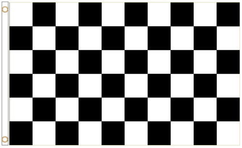 Black white check polyester - black,