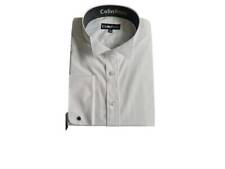  BARGAIN SECONDS White COTTON RICH  Wing Collar Dress Wedding 15.5-18.5" BNWT