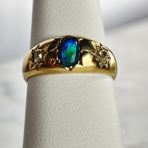 Antique 1916 18k black opal - 1916,