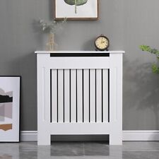 AVC Designs Kensington Small Radiator Cover Vertical Slats MDF Wood Satin White
