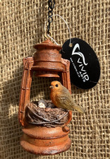Robin Nest In Lantern Ornament