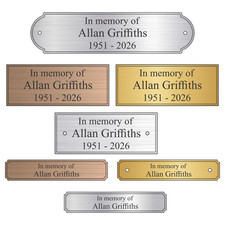 Memorial Plaque for Bench