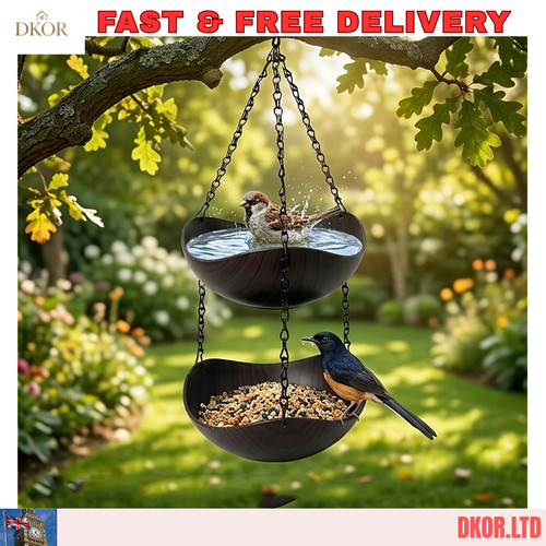 Vintage garden bird - bird, bath