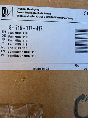 Worcester bosch compact fan - bosch,