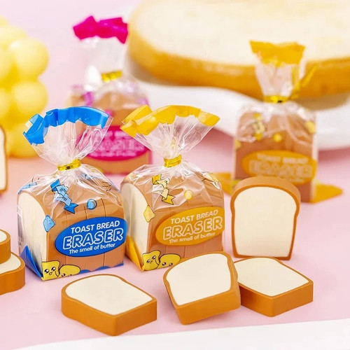 Cute toast bread - toast, eraser