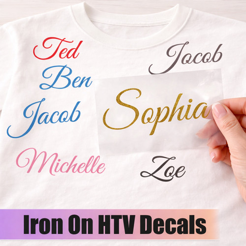 Personalised iron names - on, htv