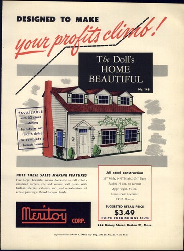 1949 paper meritoy - paper, ad