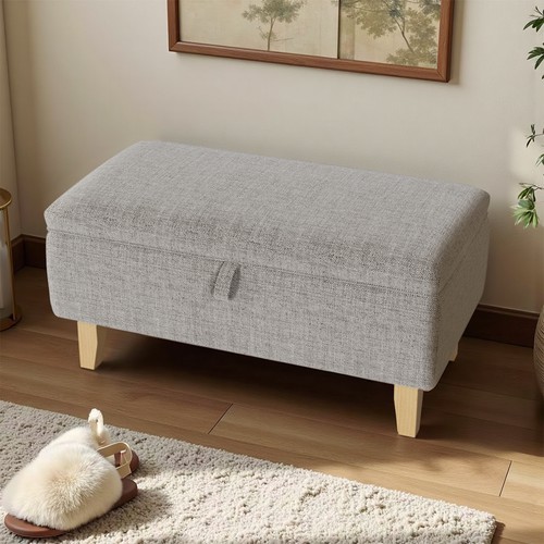 Rectangular storage footstool - storage,