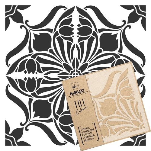 Reusable plastic tile stencil - tile,