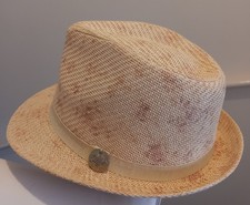 Ladies Trilby Style Straw Hat