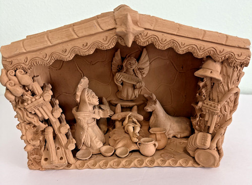 Handmade terracotta nativity - handmade,