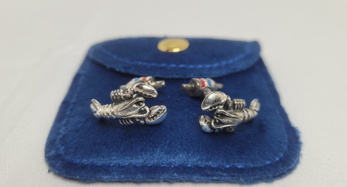 Nautical silver tone lobster - tone,