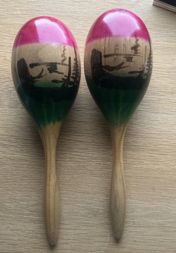 Vtg pair mexico maracas hand - vtg,