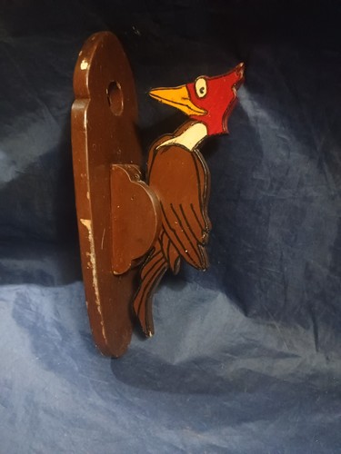 Vintage wooden woodpecker door - wooden,