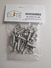Elite Greenhouse 22mm Square Head Bolts and Nuts x20. Original.Aluminium.FreeP&P