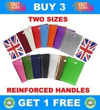 PLASTIC BAGS / GIFT SHOP CARRIER BAG / BOUTIQUE RETAIL - SMALL/LARGE SELECT SIZE