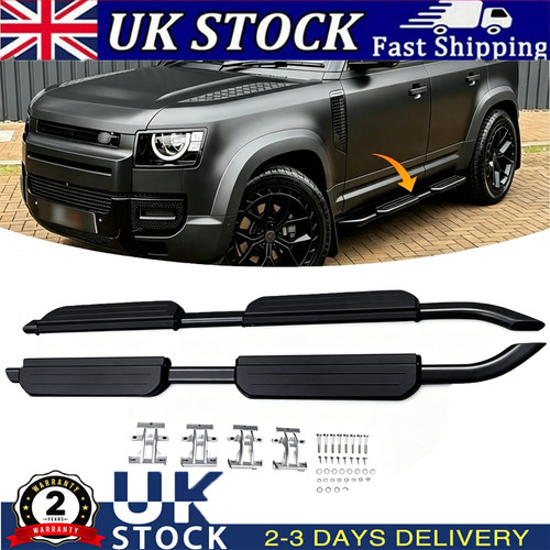 Running board side steps - board, black