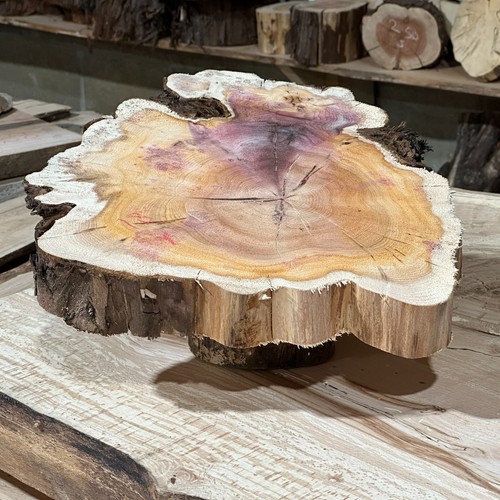 Yew cookie round board - round, table