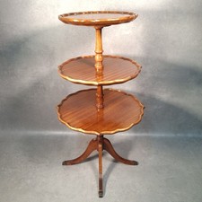 Dumb Waiter Table Occasional Table Furniture Vintage Reproduction Made In USA