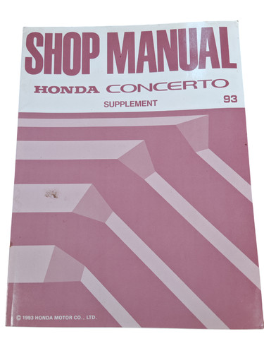 Honda concerto supplement 1993 - concerto,