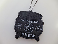 Felt  Cauldron Witches Brew Moon Stars hanging decoration, Halloween ornament