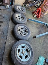 SET OF 4 ORIGINAL WOLFRACE ALLOY  WHEELS RELIANT SCIMITAR GTE SE6A MGB GT