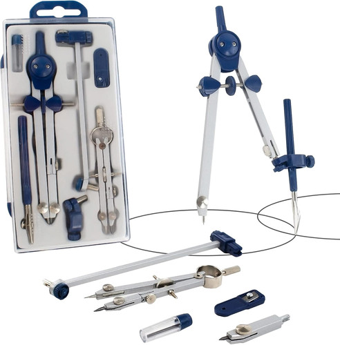 Piece geometry set - 7-piece, metal
