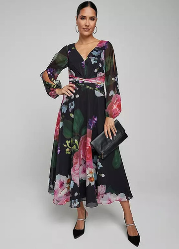 Kaleidoscope floral print - , midi