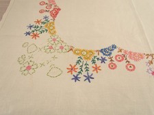 Cream vintage tablecloth