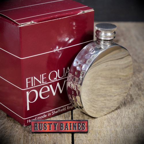 Pewter 3oz pocket hip flask - hip,