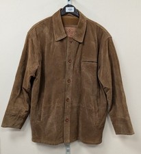 Men's CIRO CITTERIO Brown Leather Jacket with Button Close Size M - CG G38